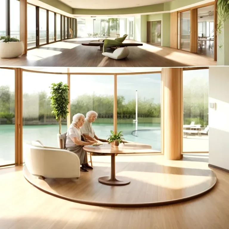 Eingangsbereich und Panorama-Lounge von SeniorNowBlick
